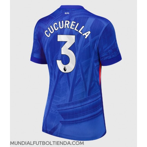 Camiseta Chelsea Marc Cucurella #3 Primera Equipación Replica 2025-26 para mujer mangas cortas